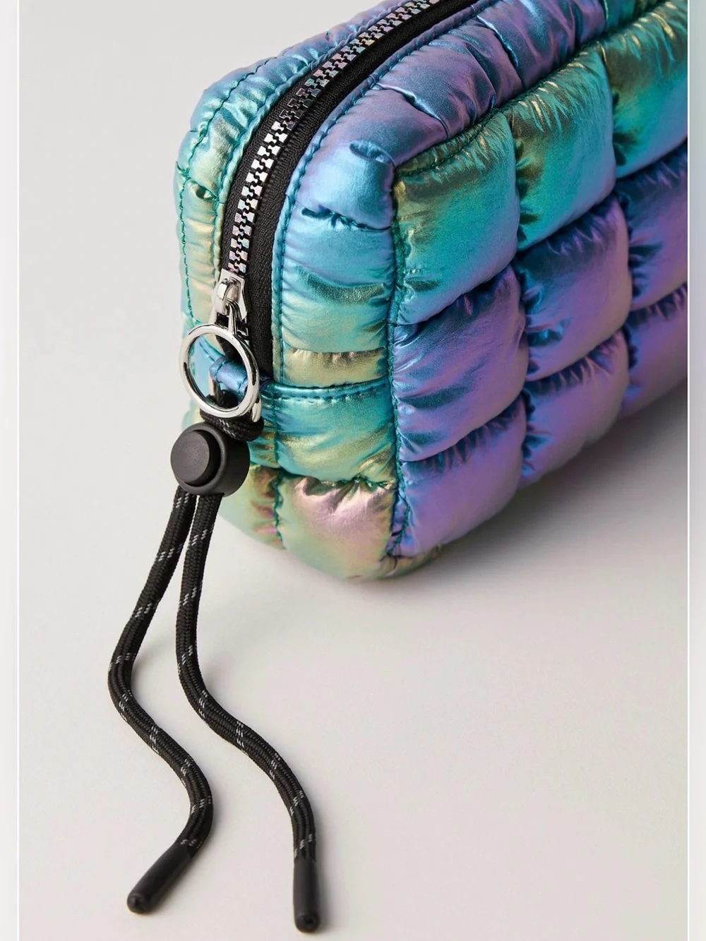Free People Limited Edition Irridescent Quilted Carryall Mini Case in Nebula